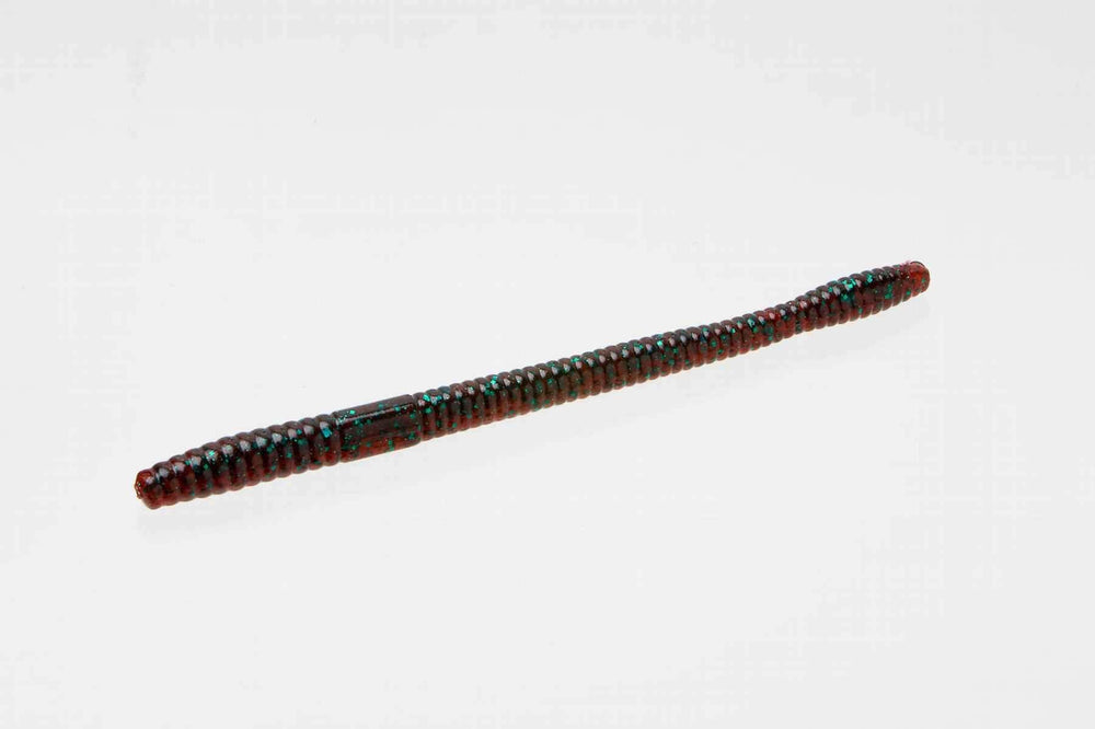 Zoom Bait Magnum Trick Worm 7-inch on Red Bug, boosts water displacement for bigger bass hits
