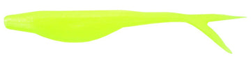 Zoom Bait Super Fluke Jr 4in Chartreuse Pearl with lifelike action for bass.