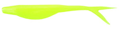 Zoom Bait Super Fluke Jr 4in Chartreuse Pearl with lifelike action for bass.