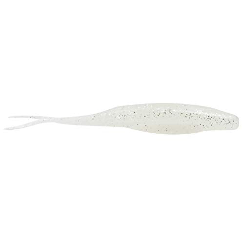 Zoom Bait Super Fluke Jr White 4in features salt impregnation for durability.