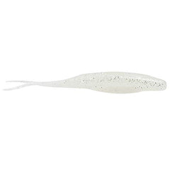 Zoom Bait Super Fluke Jr White 4in features salt impregnation for durability.
