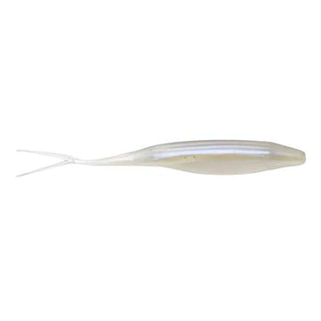 Zoom Bait Super Fluke Jr White 4in weightless skitter across the surface.