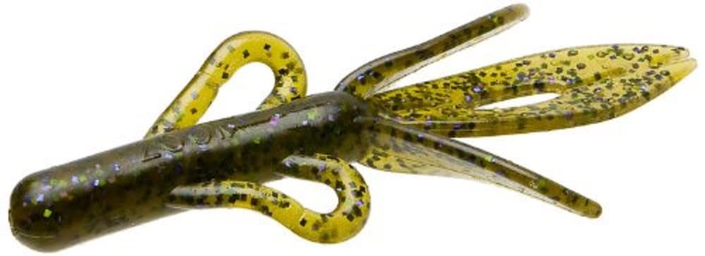 Zoom Bait Super Hog Watermelon Candy 4-inch, salt-impregnated bait for grass pockets.