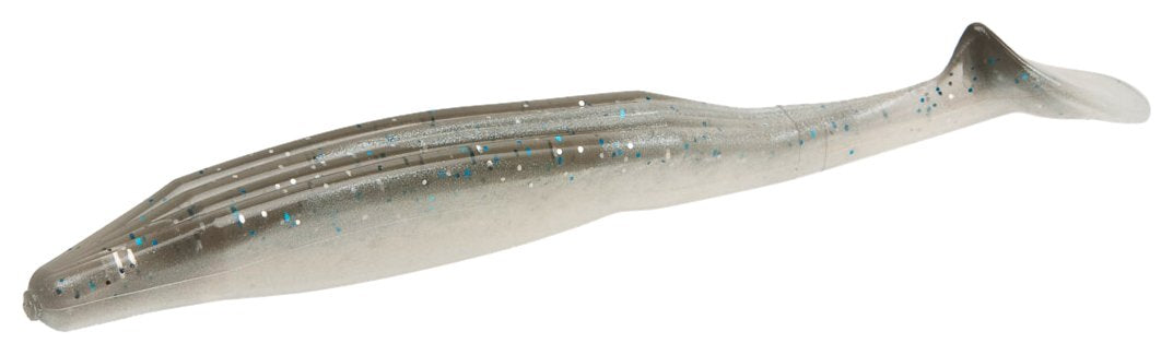 Zoom Bait Swimmin Super Fluke Smokin Shad, versatile lure for weed pockets and bass schooling.