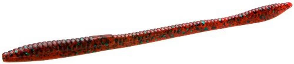 Zoom Bait Trick Worm 6.75-inch Red Bug—floating action boosts water displacement and enticing motion.