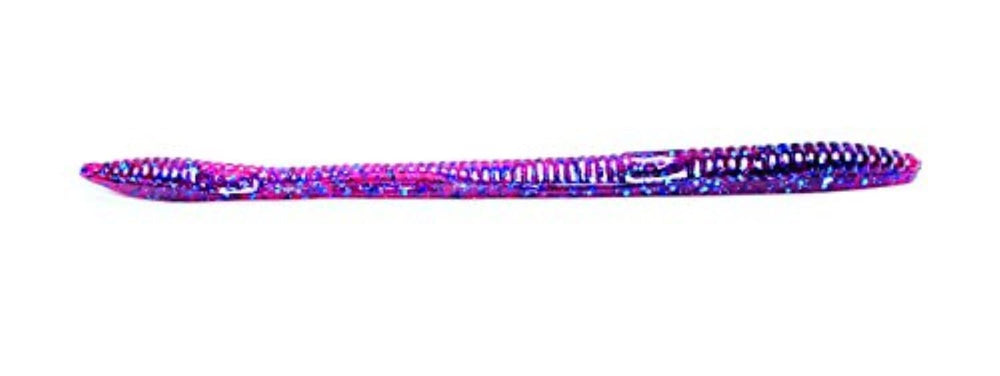 Zoom Bait Trick Worm plum ready for shallow water bass twitch rigs