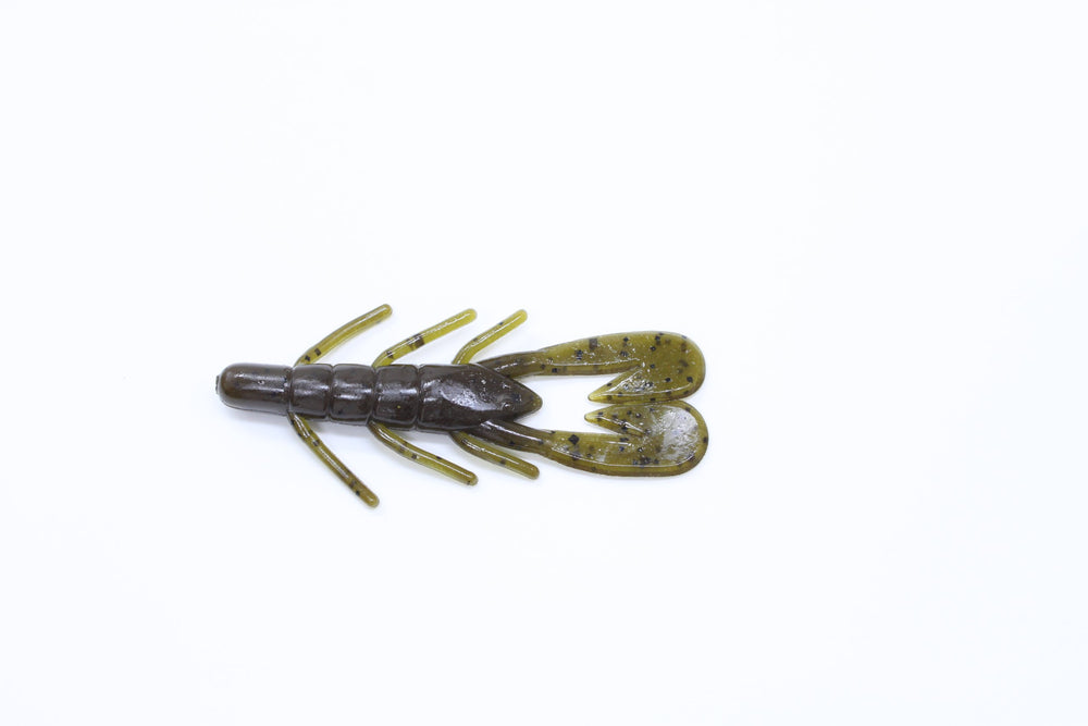 Zoom Bait UltraVibe Speed Craw Green Pumpkin top view, pitching-ready 3.5-inch design.