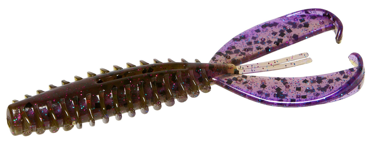 Zoom Bait Z-Craw Jr 3-1/2 inch eight-pack, ideal for bass finesse and jig presentations.