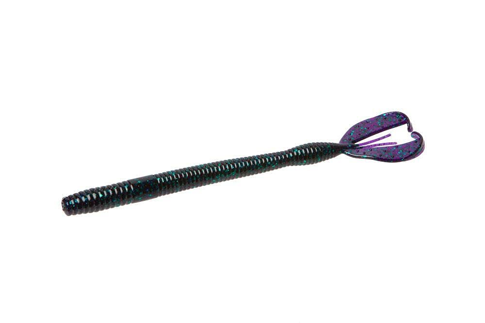 Zoom Bait Z-Craw Worm plum color improves visibility in water