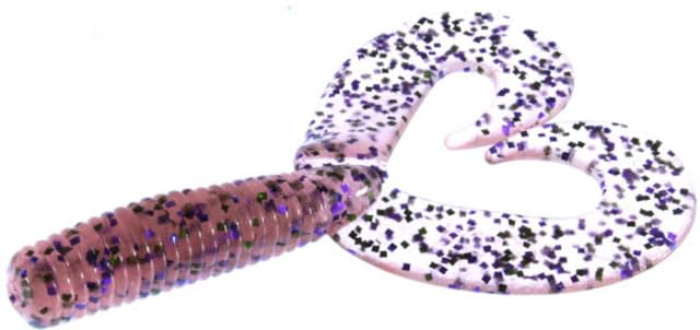 Zoom Fat Albert Twin Tail Grub in Cotton Candy, 3.5in, ideal as a jig trailer.