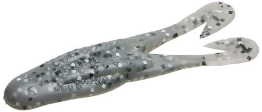Zoom Horny Toad Grey Ghost pack-5 lure for topwater action and weedless grass fishing.