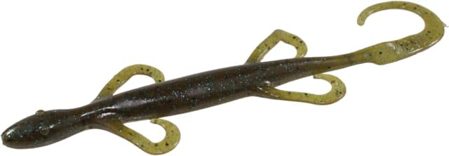 Zoom Mag Lizard 8in Green Pumpkin Blue lure for versatile freshwater fishing