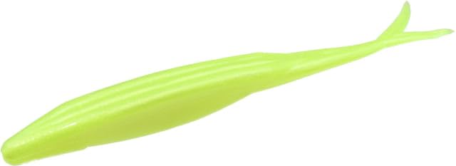Zoom Magnum Super Fluke 7in baitfish imitator in Chartreuse Pearl, ideal for versatile bass retrieves