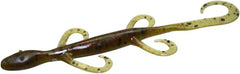 Zoom Mini Lizard Green Pumpkin Red 4in, versatile bass lure for spring fishing and multiple rigs.