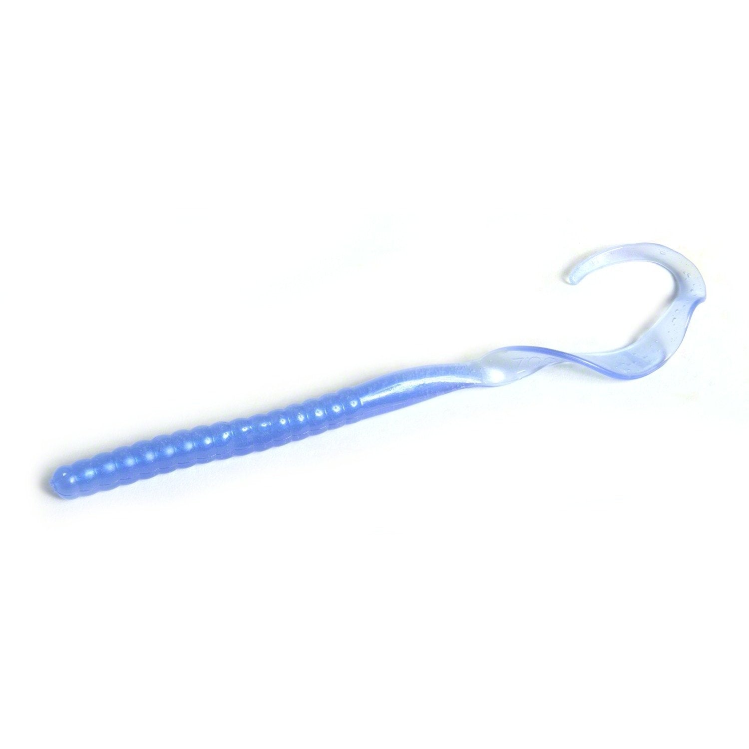 Zoom Ole Monster Magnum Worm Killer Blue with slender body and curled tail for big bass bites