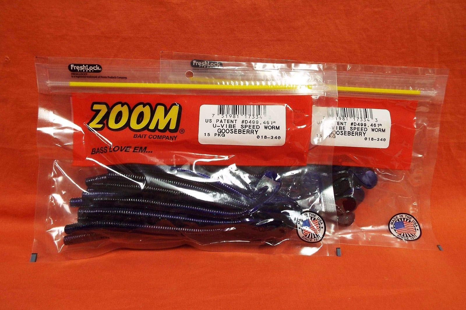 Zoom Speed Worm 6-inch Ultra-Vibe tail attracts bass with vibrating action