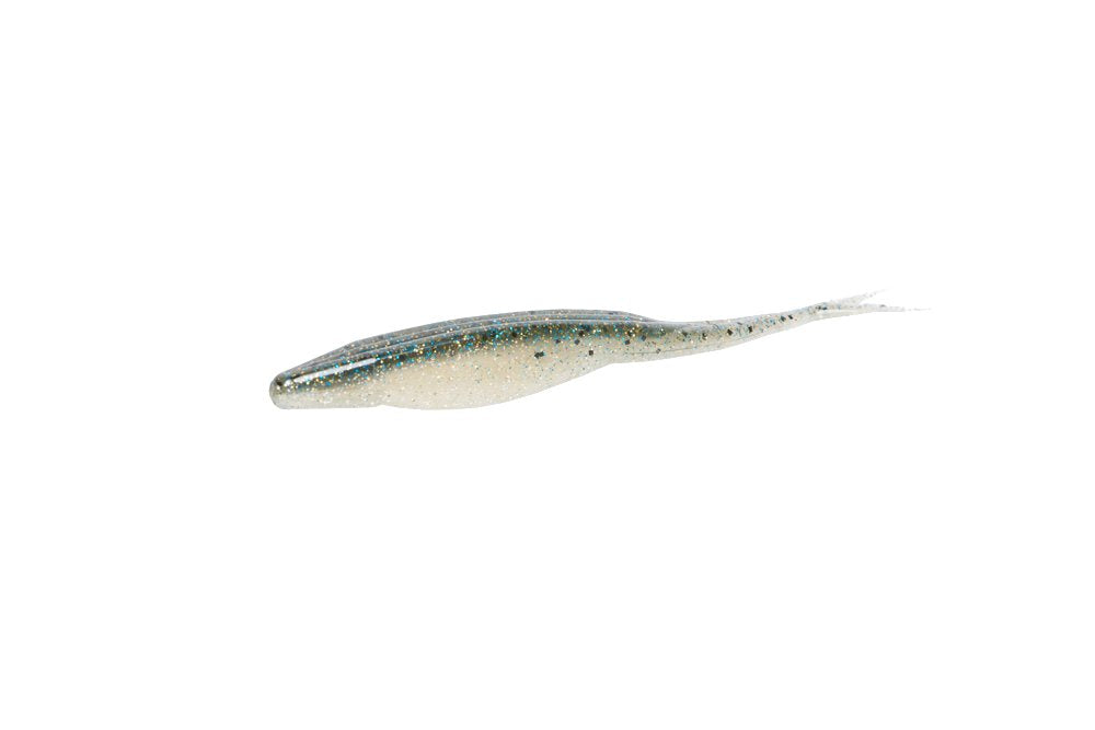 Zoom Bait Super Fluke Bluegill Flash lure in action attracts bass