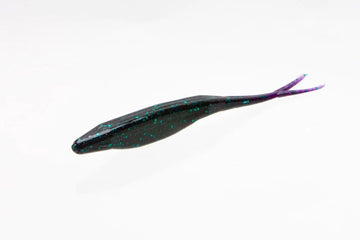Zoom Super Fluke Bubblegum with deep-belly darting shad action tempts bass.