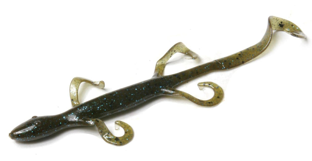 Zoom Super Salt Plus Lizard, green pumpkin blue, versatile 9-pack for rigs.