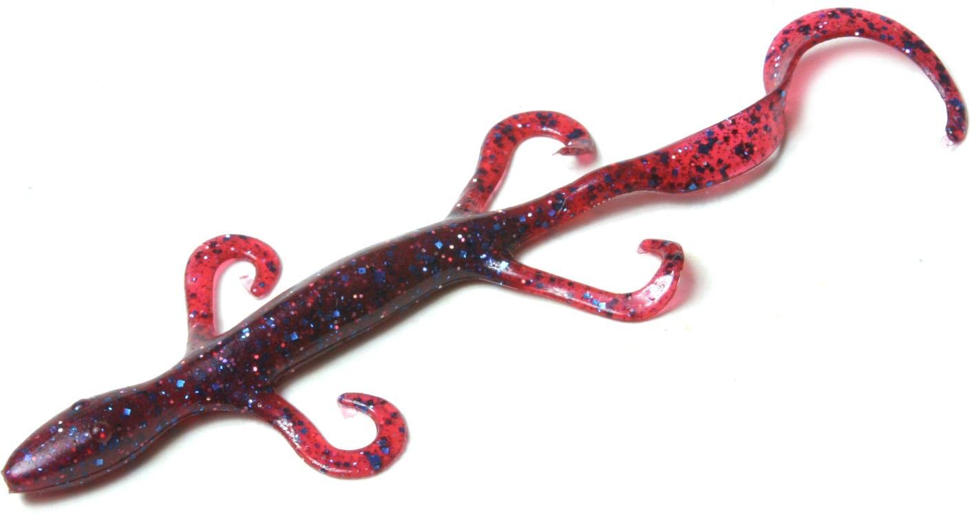 Zoom Super Salty Lizard plum crazy 6-inch pack shot highlights color consistency and rugged design