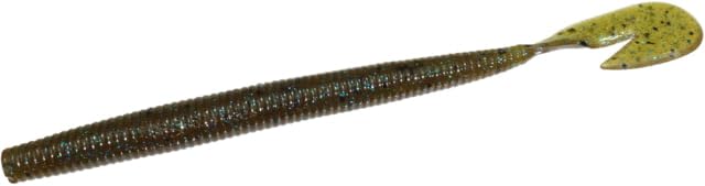 Zoom U-V Speed Worm lure in Green Pumpkin Blue, versatile bass jig for clear waters.