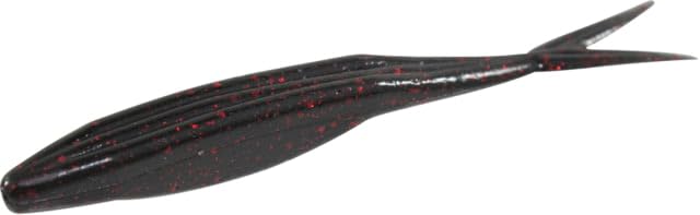 Zoom Super Fluke Jr 4in Black Red Glitter - 10 Pack