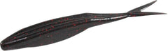 Zoom Super Fluke Jr 4in Black Red Glitter - 10 Pack