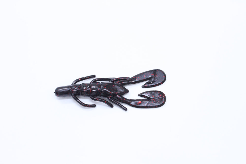 Zoom Bait Zoom UltraVibe Speed Craw 12-pack in Black Red Glitter ready for versatile rigging and chatterbait use.