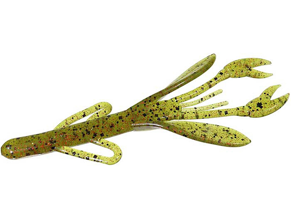 Zoom Bait Zoom Baby Brush Craw 4-inch Watermelon Red, adds bulk and enticing action for bass