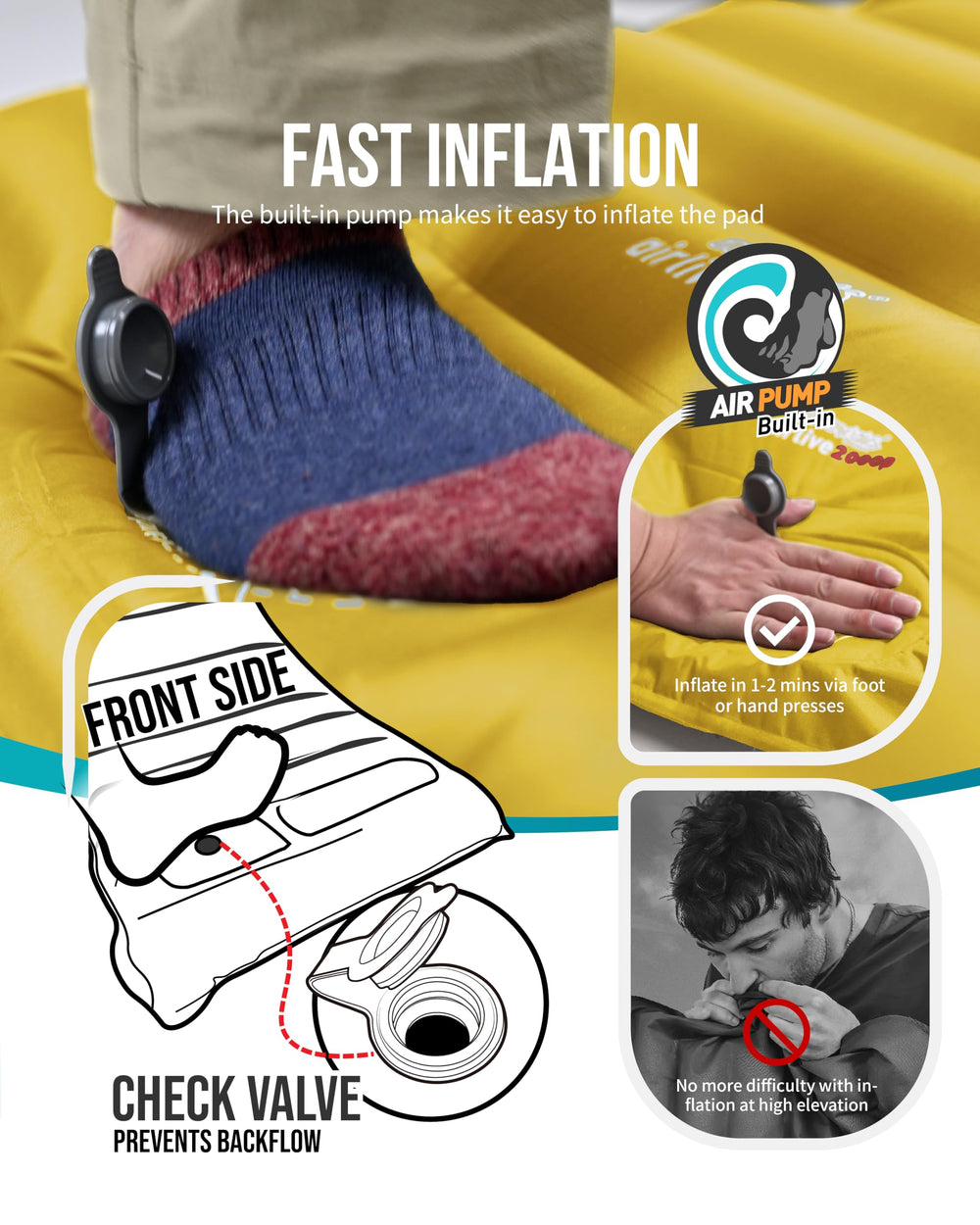 ZOOOBELIVES Airlive2000P warmth-test surface demonstrates waterproof protection from damp ground.