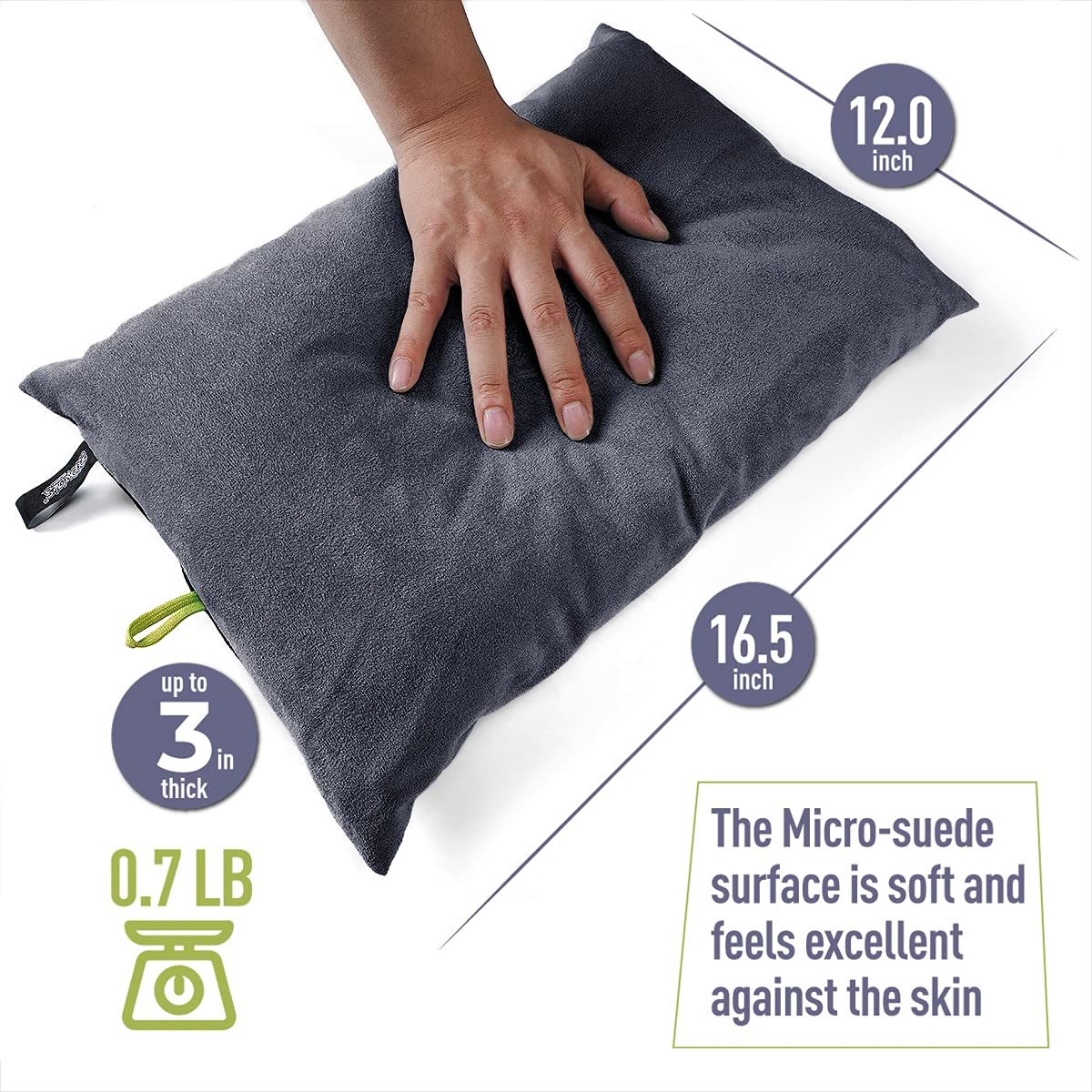 ZOOOBELIVES down pillow softcover removable highlights easy washing and clean travels.