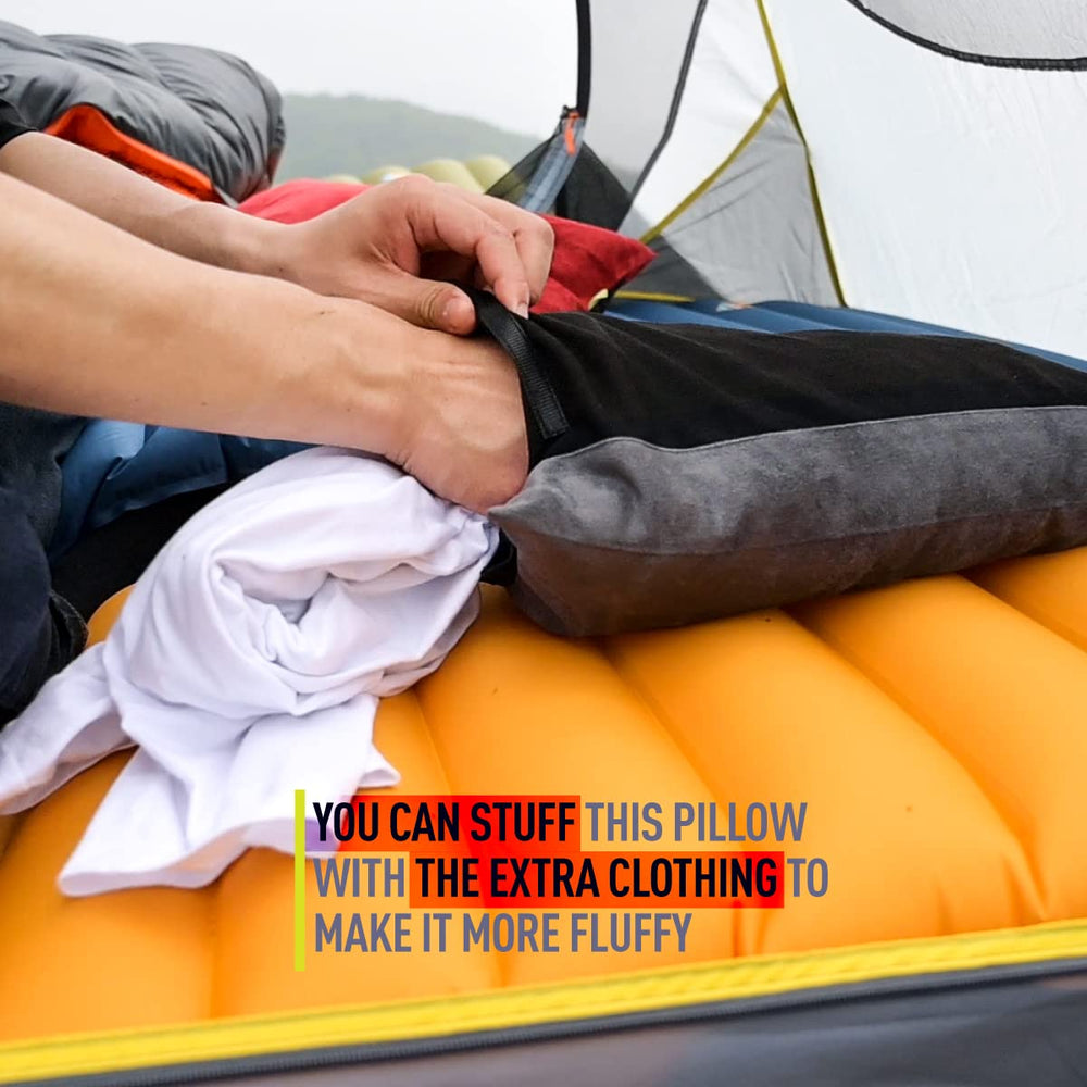 ZOOOBELIVES down pillow ultralight 11oz ideal for backpacking and long travel.