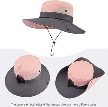ZOORON safari hat adjustable chin drawstring for windy conditions
