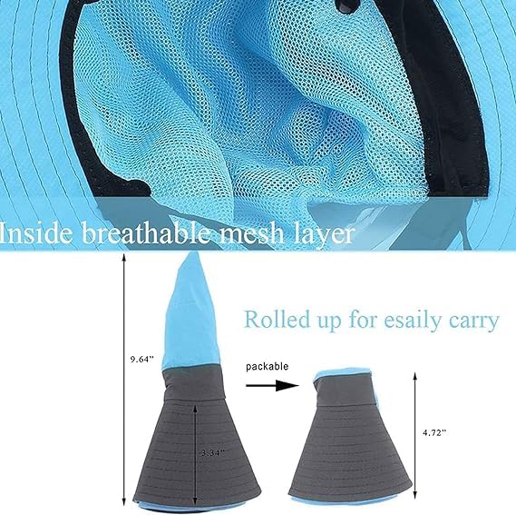 ZOORON safari hat pony-tail-hole-design enables easy ponytail styling