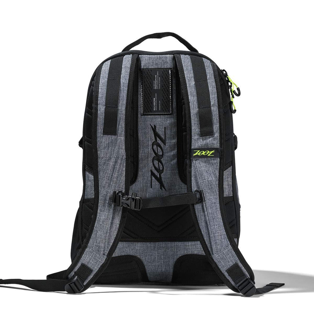 Zoot Ultra Tri Backpack water bottle pockets help hydration on the move.