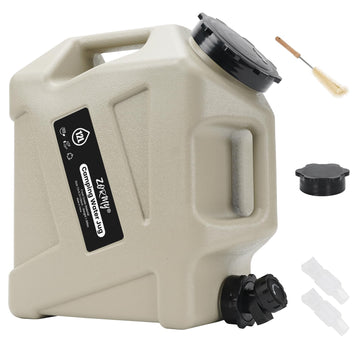 ZORMY camping water container spigot closeup highlighting leak-proof seal