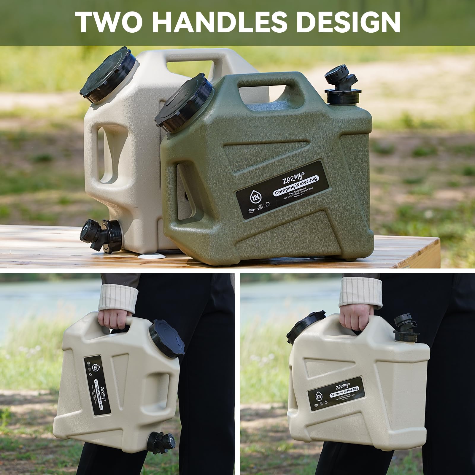 ZORMY water tank large opening enabling easy cleaning and filling