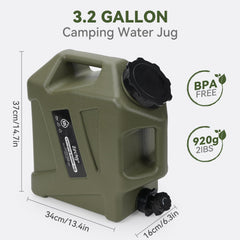 ZORMY portable water jug offers easy pour-control for quick hydration on hikes.