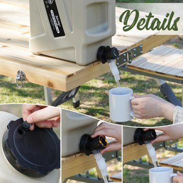 ZORMY spigot with flow-control for adjustable water discharge during camping