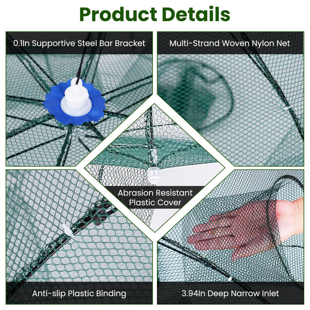 Zorpupoa multi entry design increases chances for crabs and shrimp.