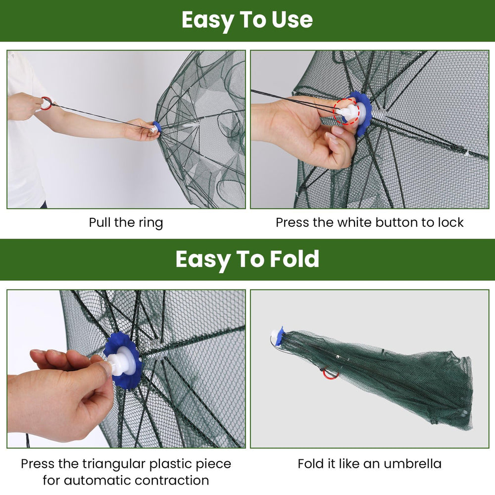 Zorpupoa top locking button enables quick deployment.