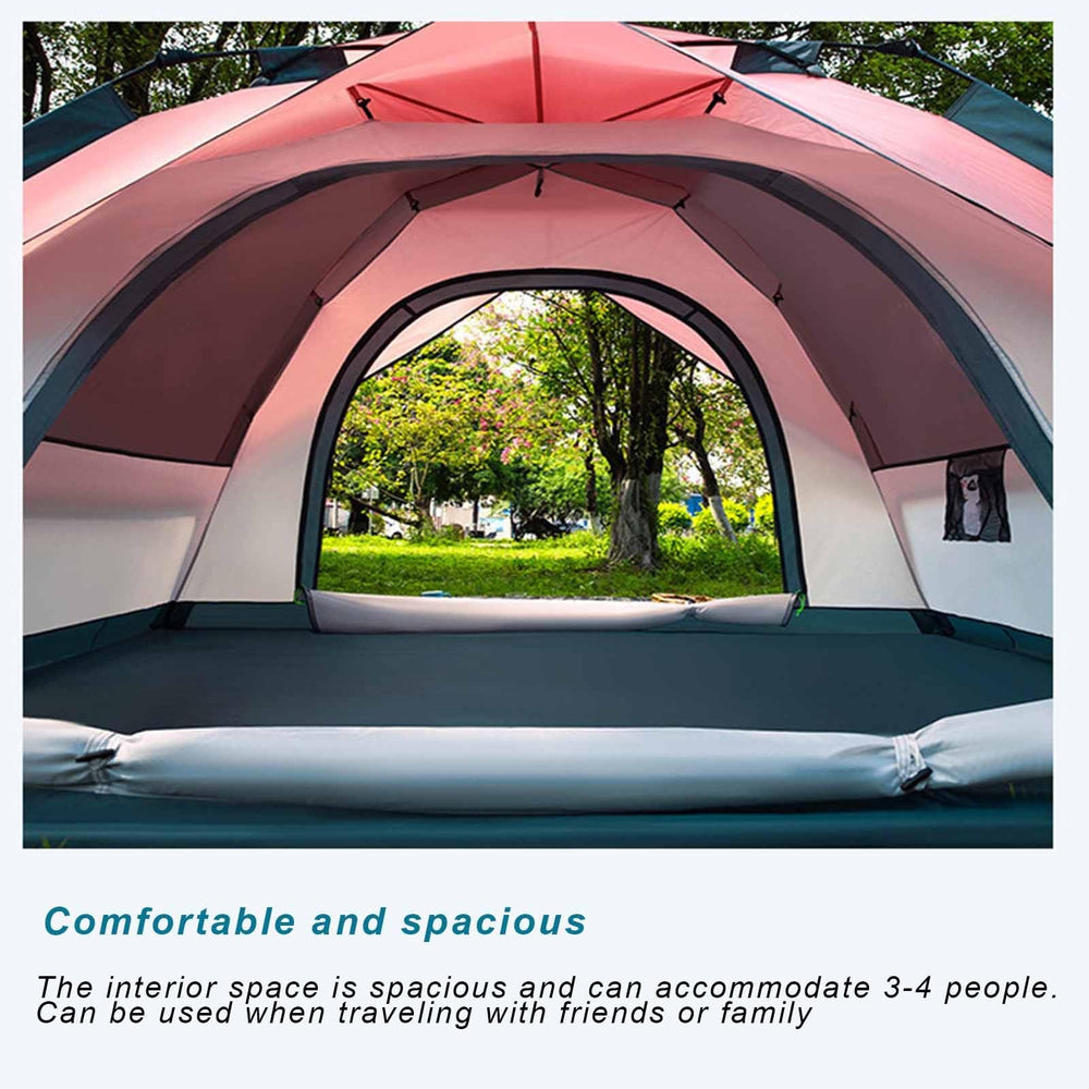 ZPRYZHD pop up tent four windows enhance ventilation and view.