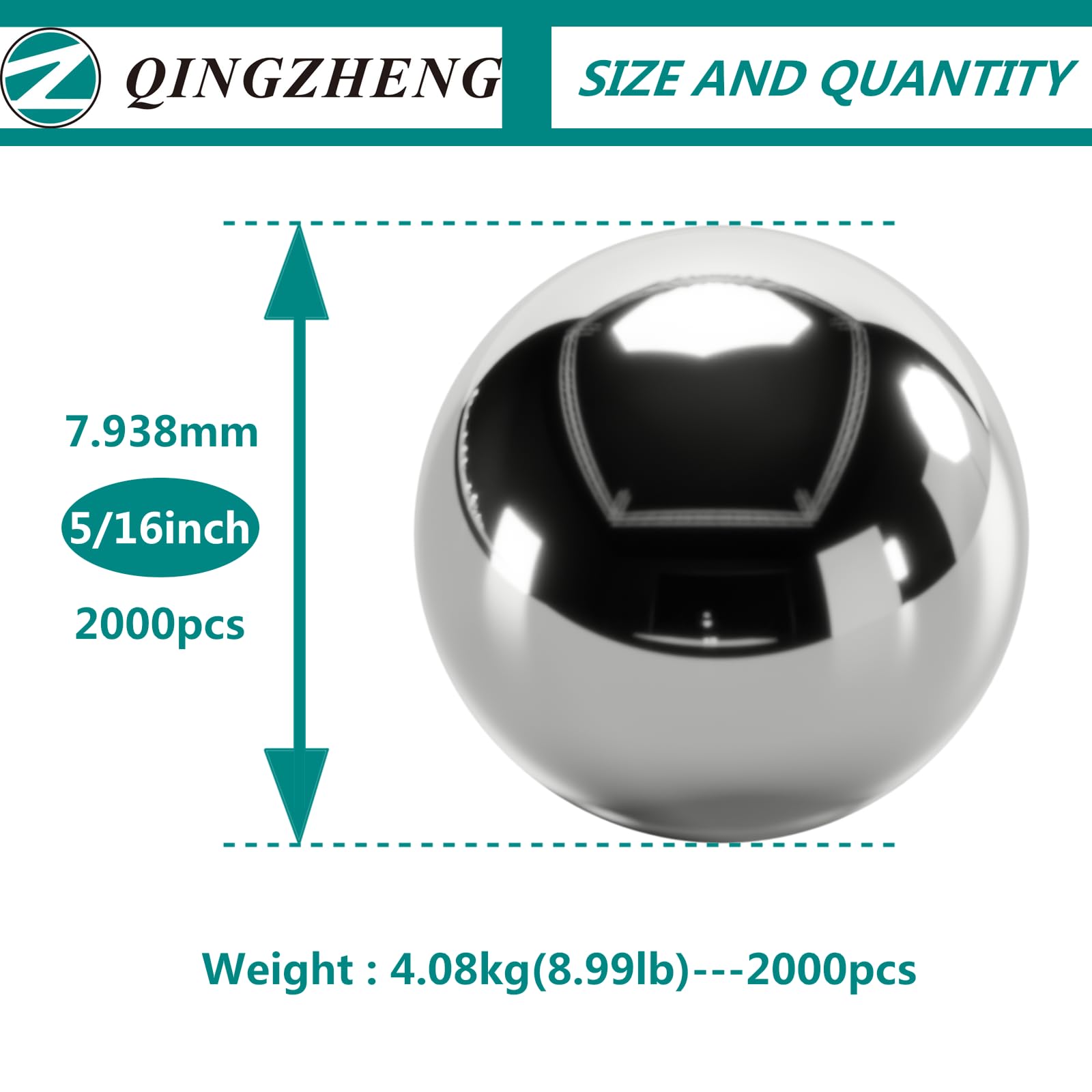 Z QINGZHENG QZsteelball close-up reveals smooth, precise finish for accurate shoots.