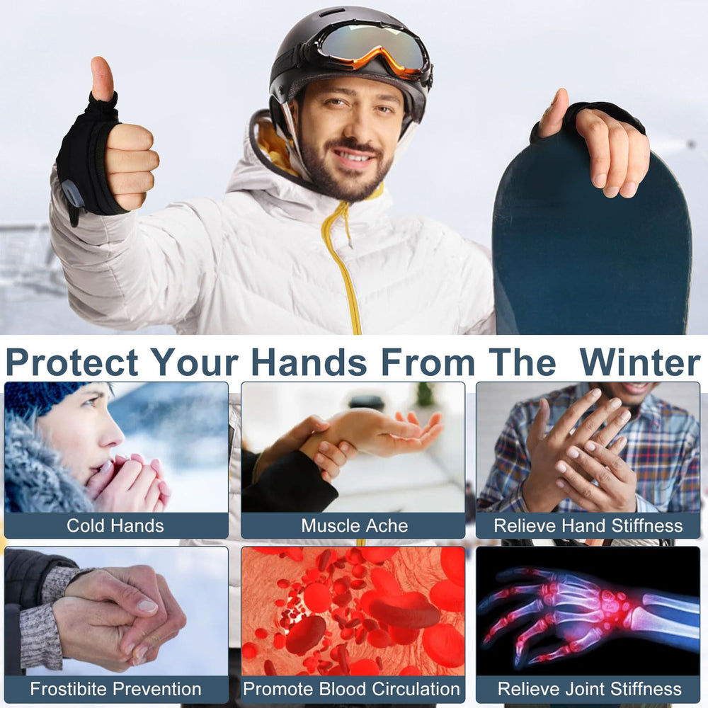 ZRW heated gloves powered by an 1800mAh battery for reliable warmth