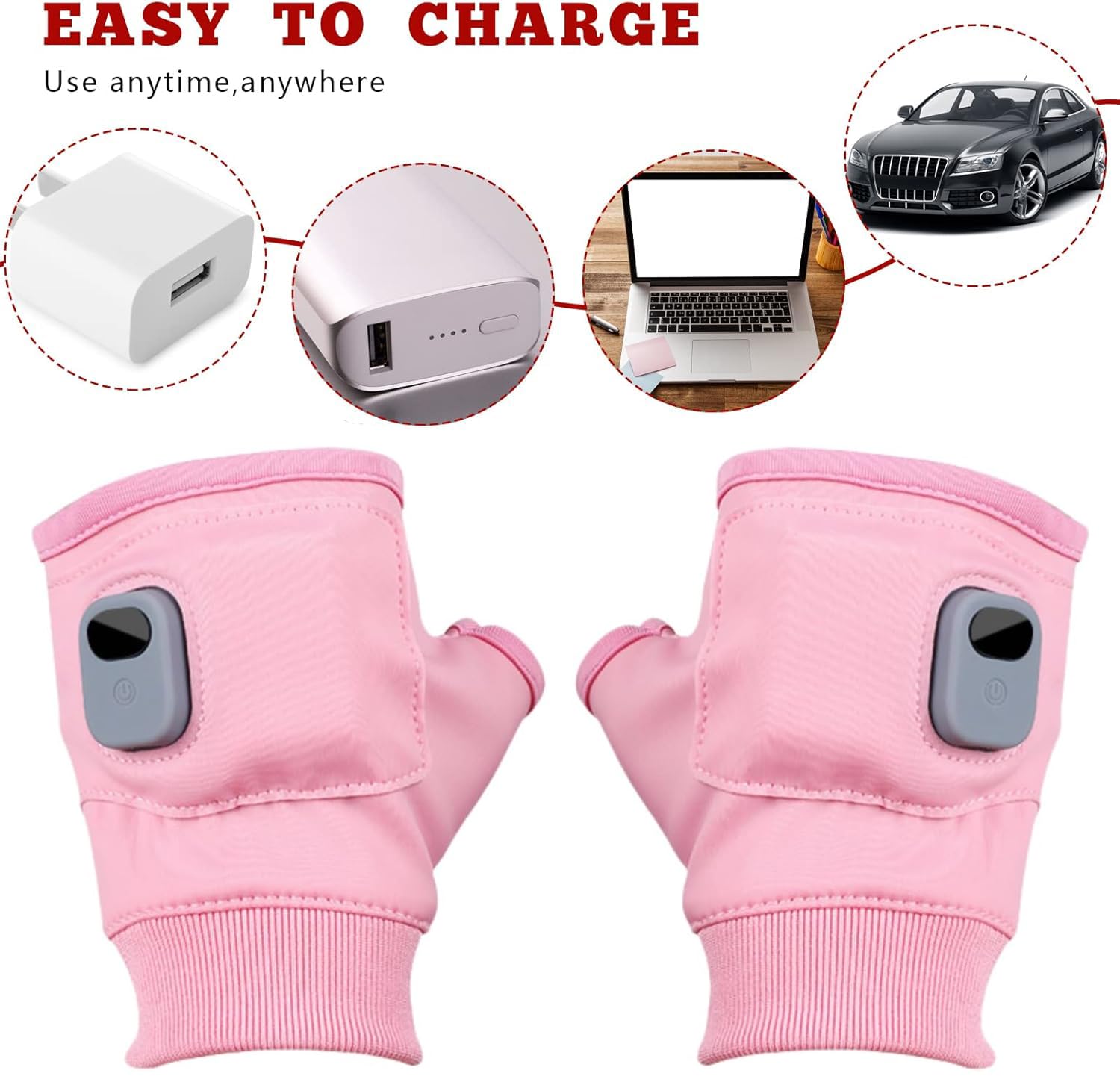 ZRW heated gloves outdoors for winter cycling or skiing