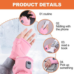 ZRW heated gloves showing thermostatic heat levels