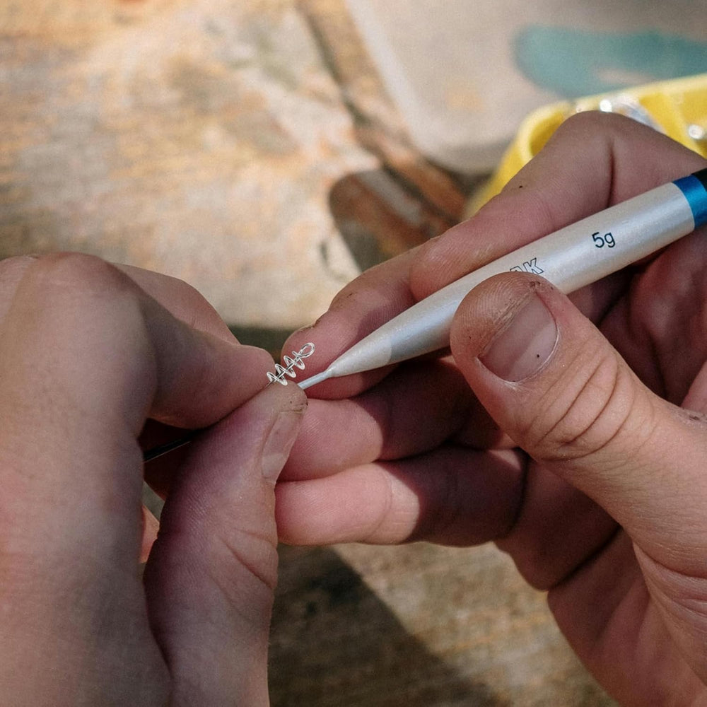 Outdoor fishing tools and worm baits in kit