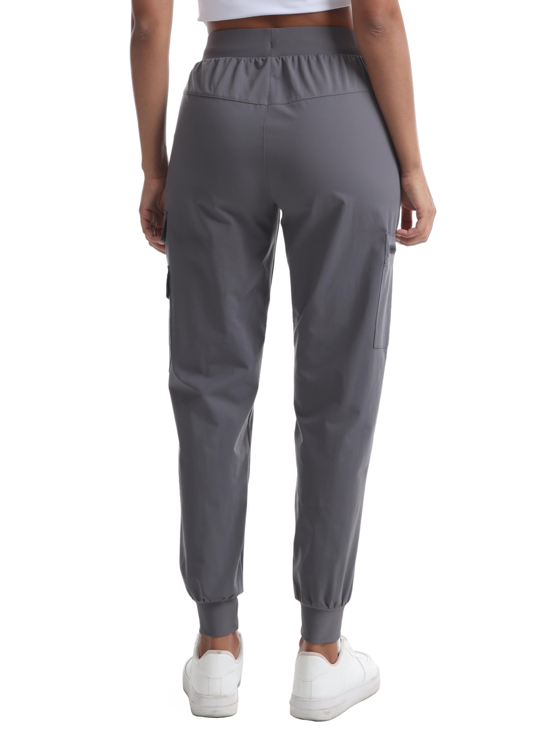 Zsenoxaxi women's cargo joggers elastic waistband with drawstring adjustable fit