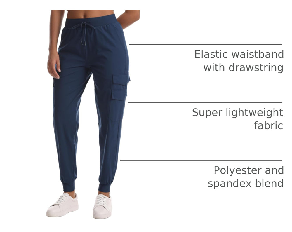 Zsenoxaxi womens cargo joggers fabric detail highlights lightweight quick dry material