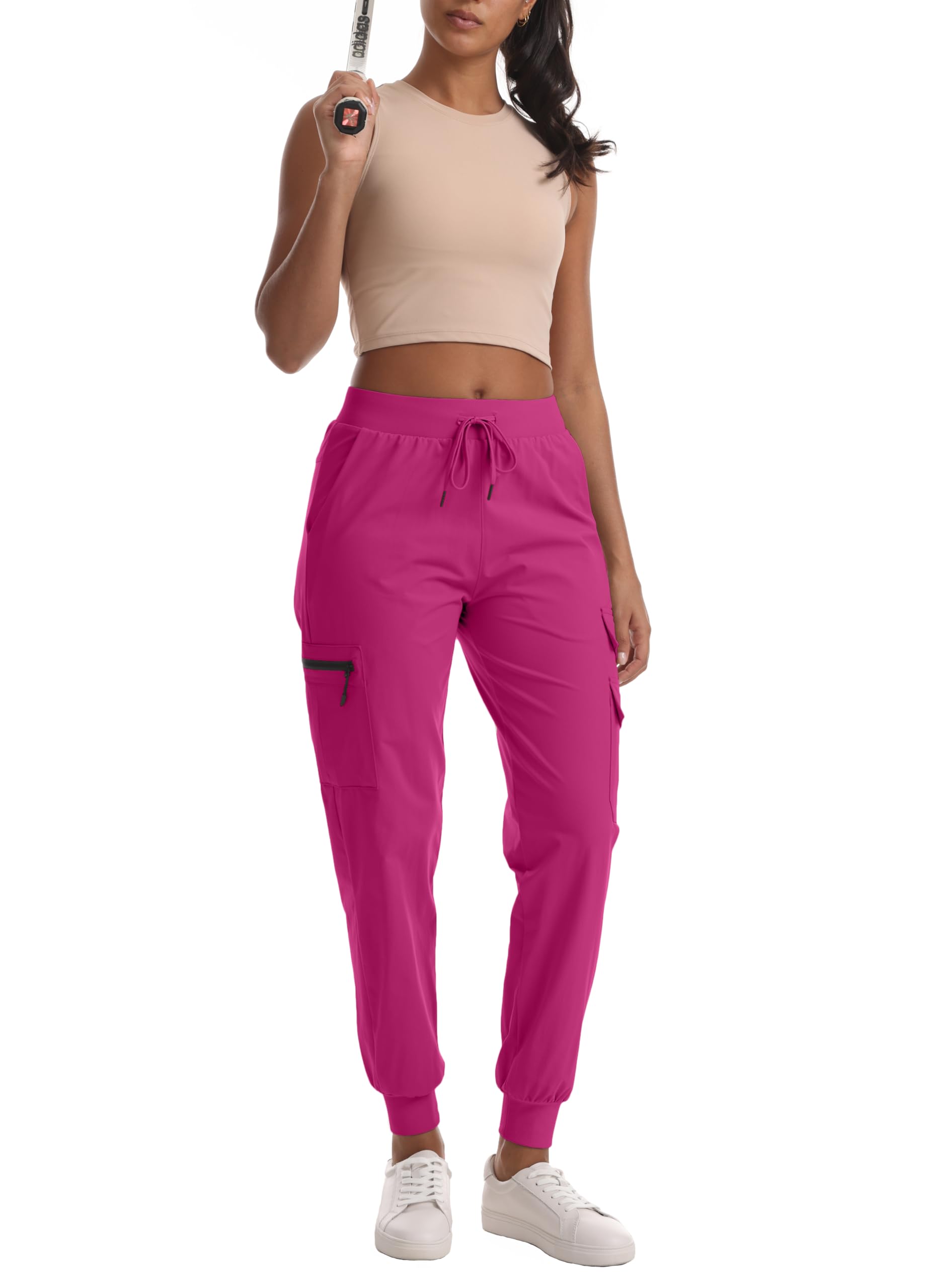 Zsenoxaxi cargo joggers Tomato Red ideal for hiking travel cycling